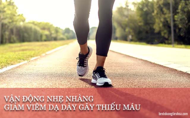 đi bộ chữa viêm loét dạ dày gây thiếu máu