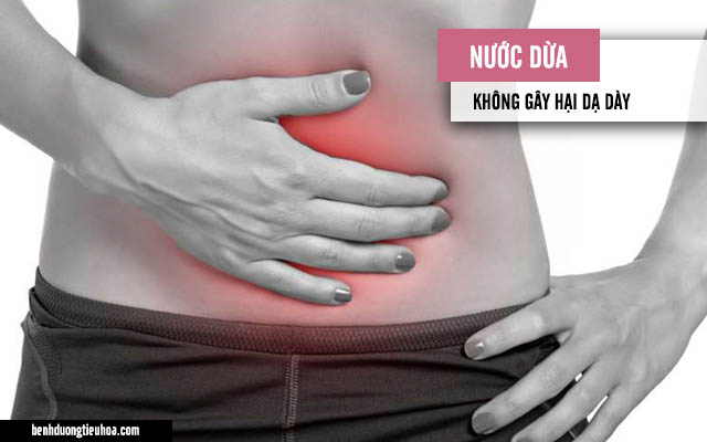 người đau dạ dày được uống nước dừa