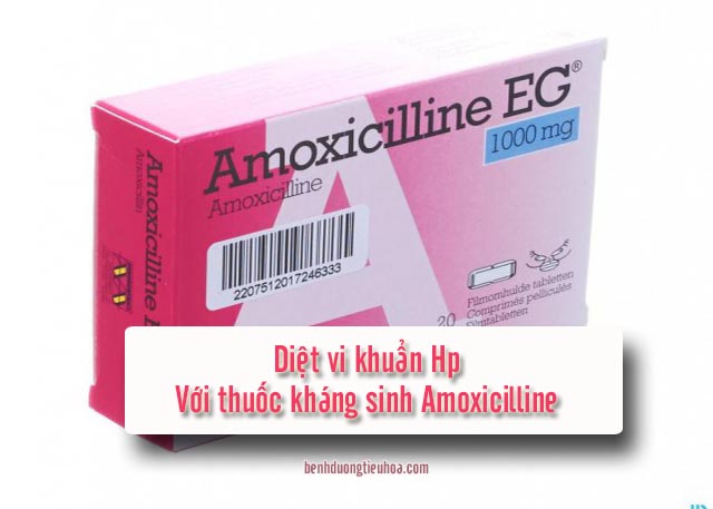 dùng Amoxicilline để tiêu diệt vi khuẩn Hp