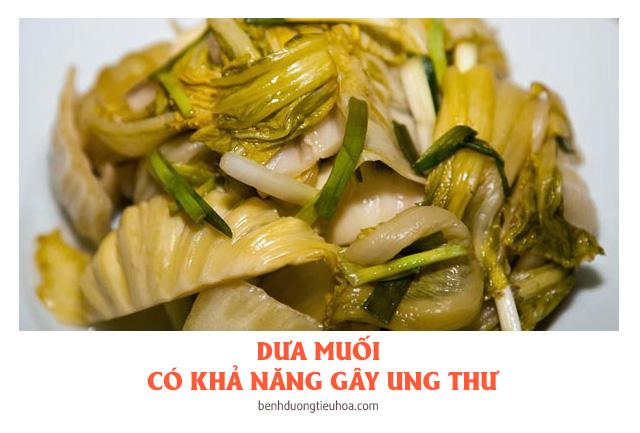 vì sao thực phẩm muối chua dễ gây ung thư dạ dày