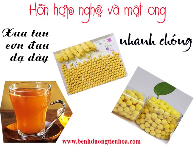 Chữa đau dạ dày bằng nghệ và mật ong