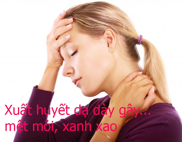 biểu hiện khi bị xuất huyết dạ dày