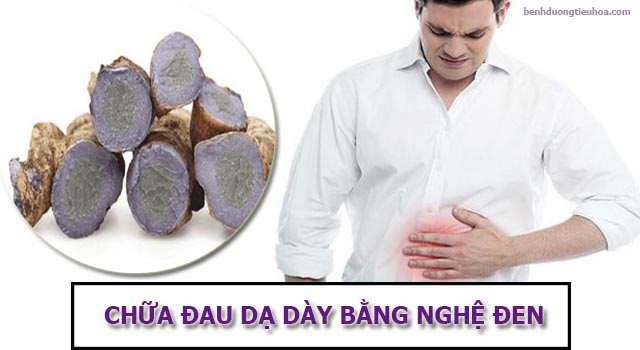 chữa đau dạ dày bằng nghệ đen