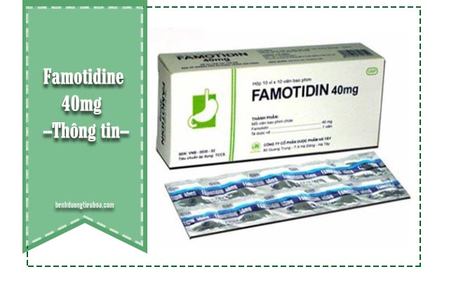 thông tin về Famotidine 40mg 