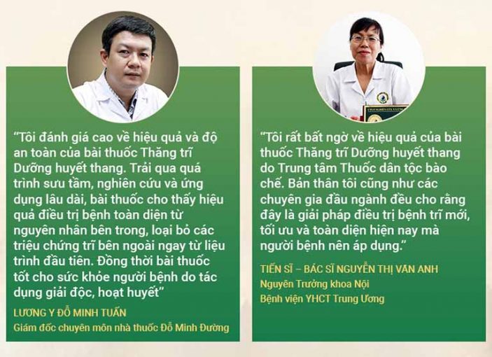 Đánh giá, nhận xét của chuyên gia về bài thuốc Thăng trĩ Dưỡng huyết thang