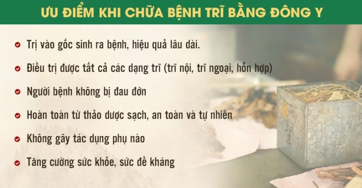 Những ưu điểm vượt trội của phương pháp điều trị trĩ nội bằng Đông y