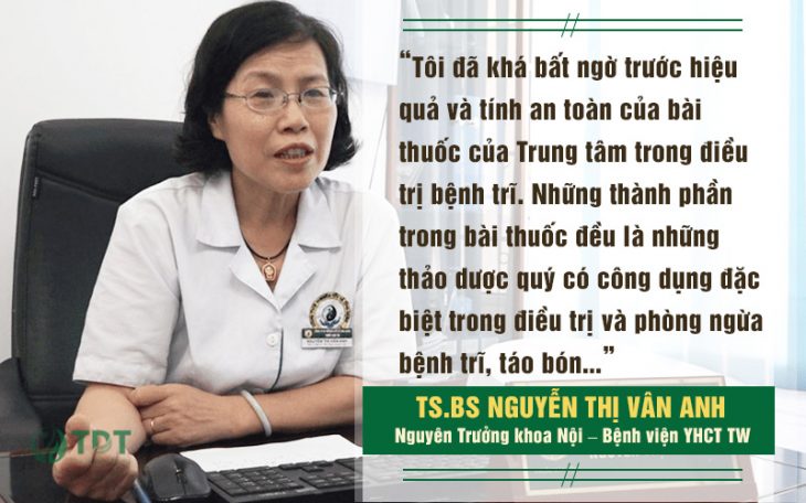 Ts.Bs Nguyễn Thị Vân Anh đánh giá về Thăng trĩ Dưỡng huyết thang