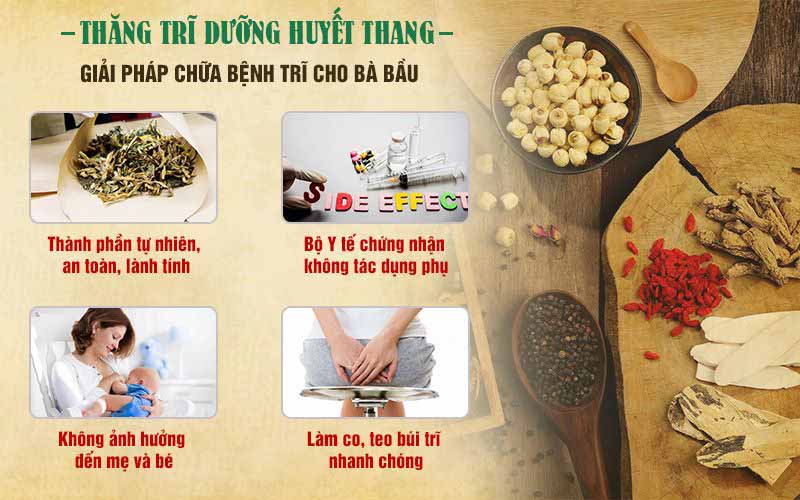 Thăng trĩ Dưỡng huyết thang là giải pháp hiệu quả cho bà bầu bị trĩ và trĩ ngoại sau sinh