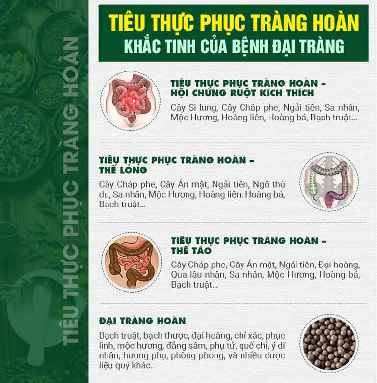 Tiêu thực Phục tràng hoàn - Bài thuốc chữa viêm đại tràng của Thuốc dân tộc