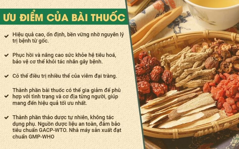 Ưu điểm nổi bật từ bài thuốc chữa viêm đại tràng của Thuốc dân tộc