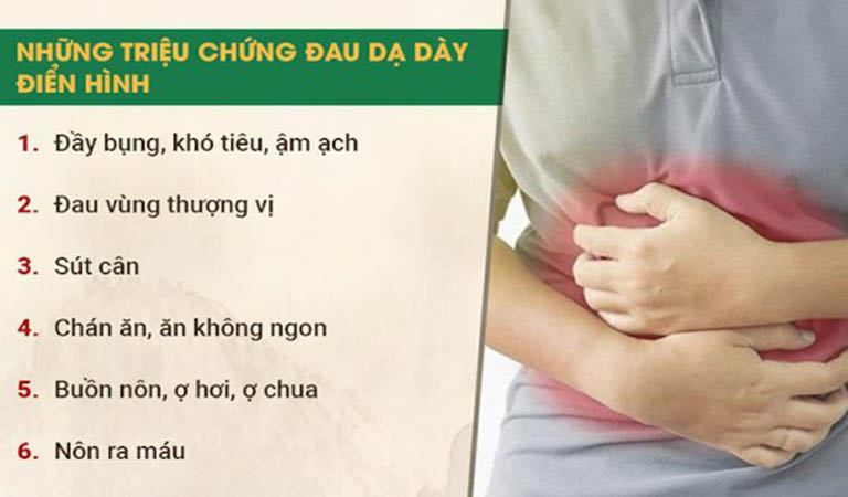 Các biểu hiện đau dạ dày khác