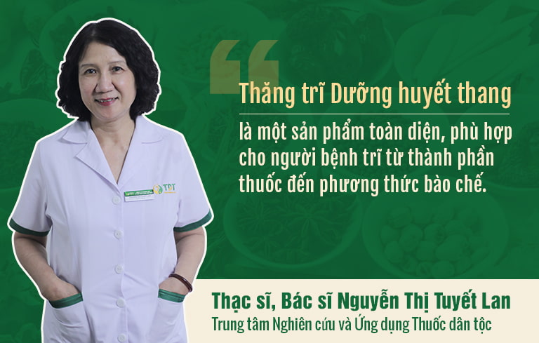 Đánh giá của BS Tuyết Lan về Thăng trĩ Dưỡng huyết thang