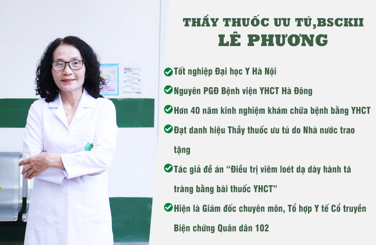 Thầy thuốc ưu tú, BSCKII Lê Phương - Người trực tiếp thăm khám và điều trị bệnh dạ dày cho chị Nga