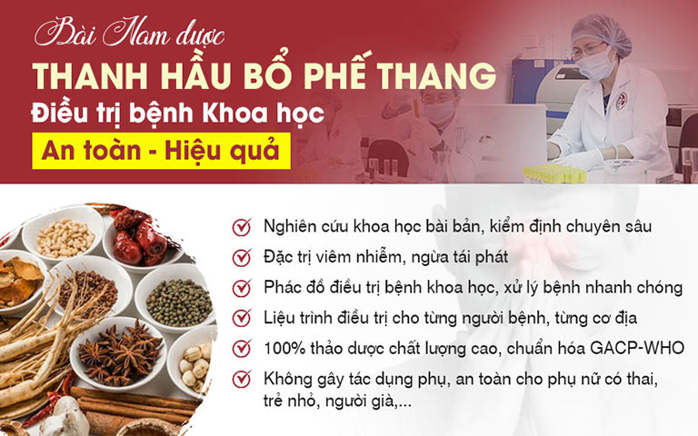 Một số ưu điểm của bài thuốc Thanh hầu bổ phế thang