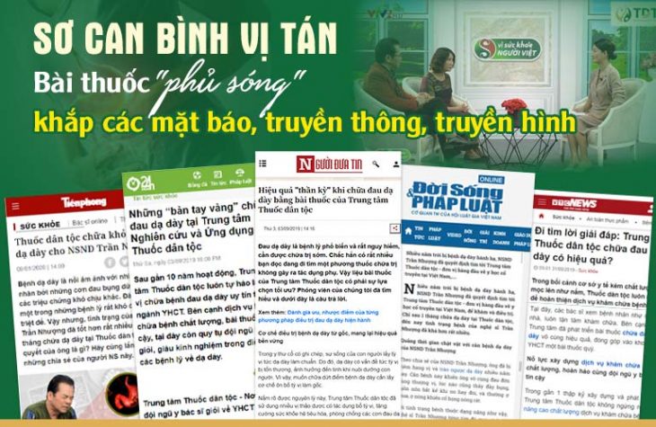 Sơ can Bình vị tán trên báo chí, truyền hình